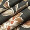 Black Floral Linen Look Print Upholstery Fabric by The Yard - SKU: Bernard Tobacco